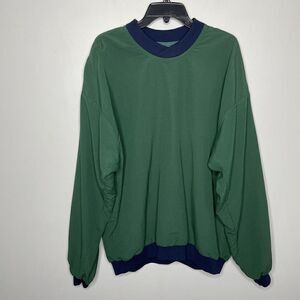 Jack NICKLAUS Pullover Windbreaker Mens Large Green Nylon Blend Made in USA Golf